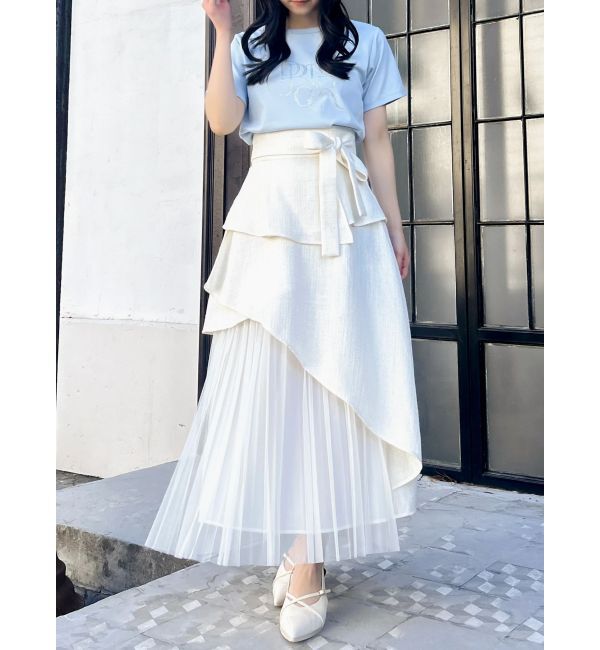 dazzlin「【UV】ラインストーングラフィックロゴTシャツ」|Tシャツ・カットソー|