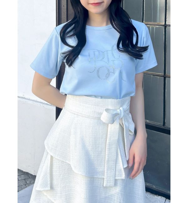 dazzlin「【UV】ラインストーングラフィックロゴTシャツ」|Tシャツ・カットソー|