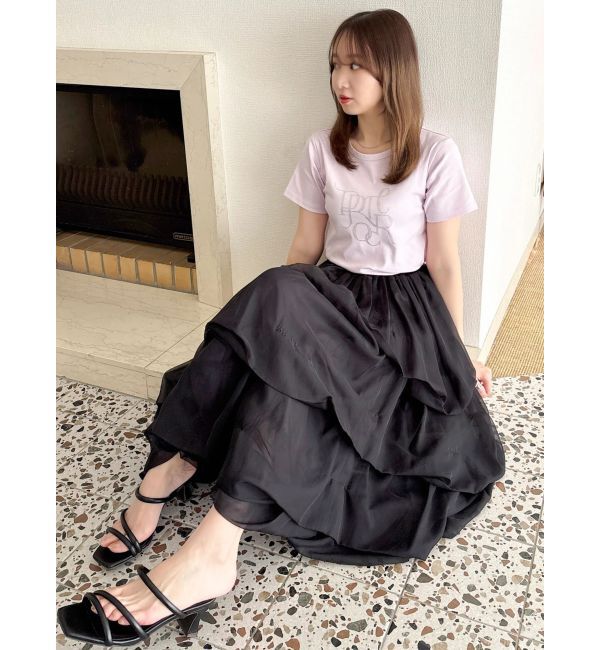 dazzlin「【UV】ラインストーングラフィックロゴTシャツ」|Tシャツ・カットソー|