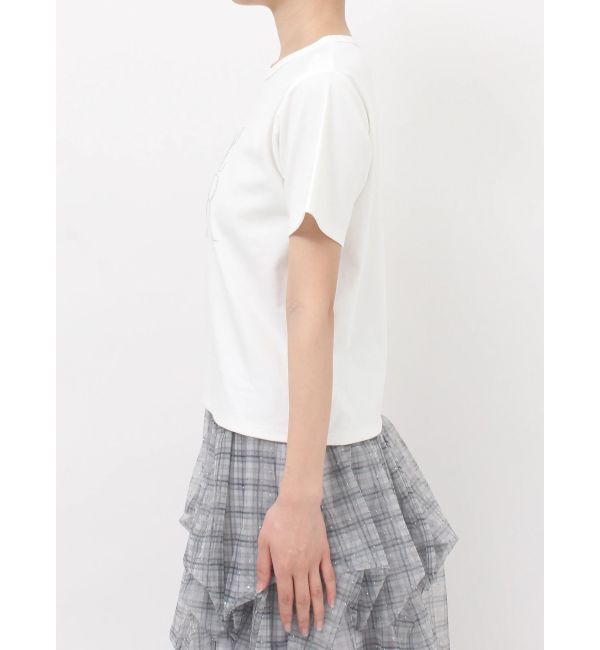 dazzlin「【UV】ラインストーングラフィックロゴTシャツ」|Tシャツ・カットソー|