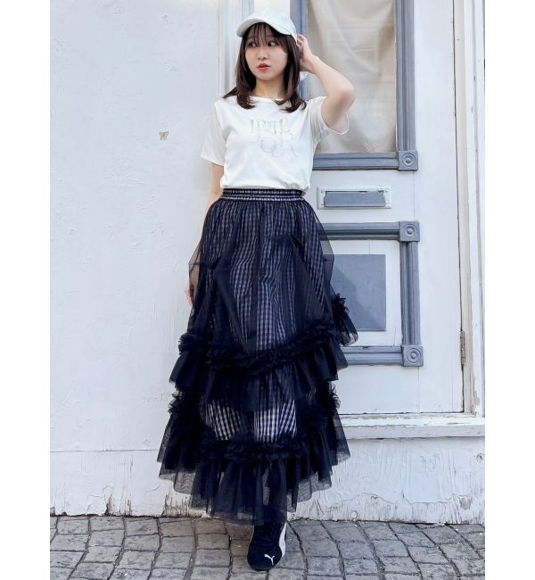 dazzlin「【UV】ラインストーングラフィックロゴTシャツ」|Tシャツ・カットソー|