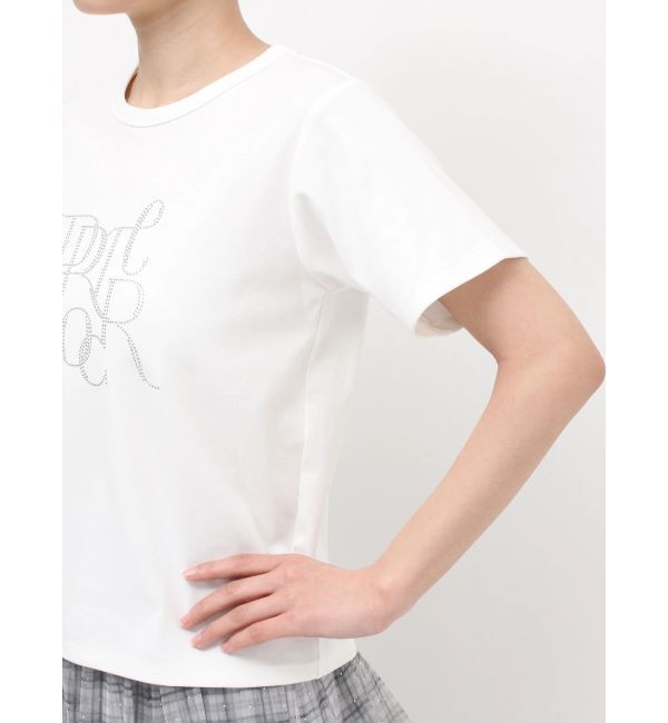 dazzlin「【UV】ラインストーングラフィックロゴTシャツ」|Tシャツ・カットソー|