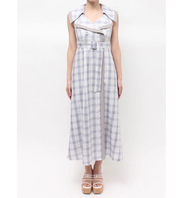 MERCURYDUO「バイカラートレンチフレアワンピース」|ワンピース|