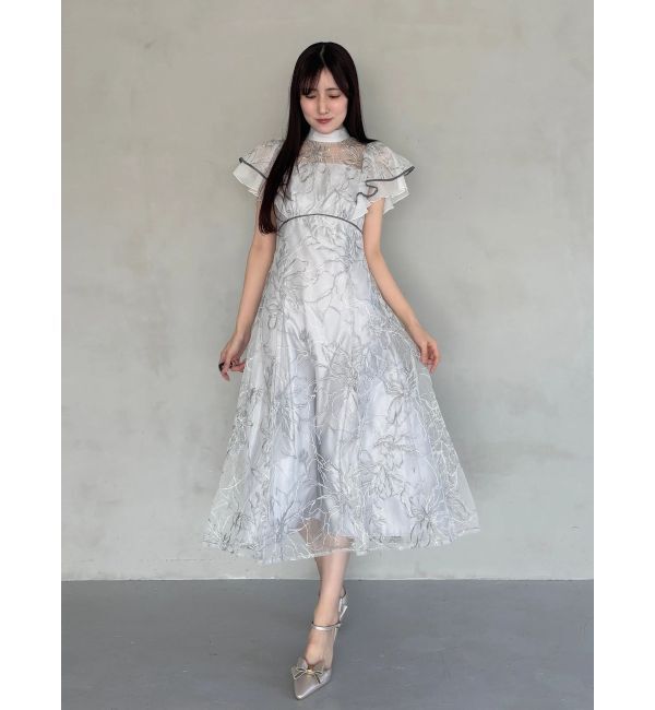 MERCURYDUO「エンブロイダリーラッフルワンピース」|ワンピース|