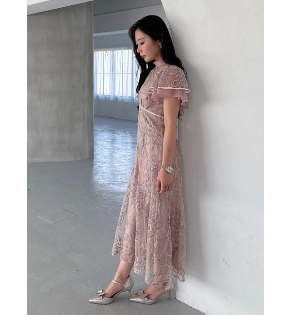 MERCURYDUO「エンブロイダリーラッフルワンピース」|ワンピース|