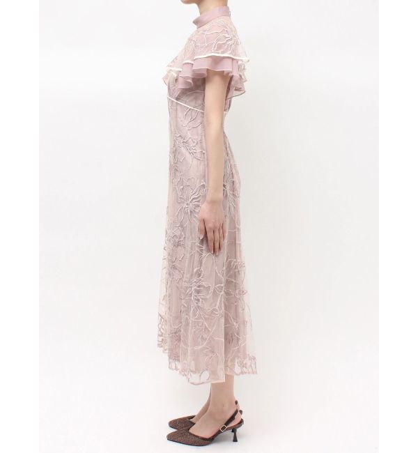 MERCURYDUO「エンブロイダリーラッフルワンピース」|ワンピース|