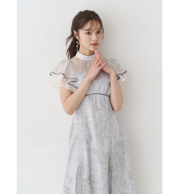 MERCURYDUO「エンブロイダリーラッフルワンピース」|ワンピース|