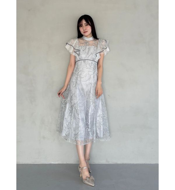 MERCURYDUO「エンブロイダリーラッフルワンピース」|ワンピース|