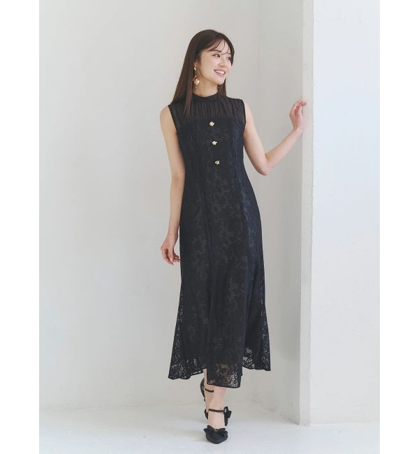 MERCURYDUO「レースベアドッキングワンピース」|ワンピース|