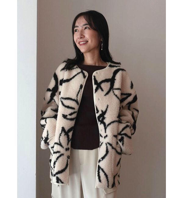 LAGUNAMOON「【REVIVAL】リバーシブルボアブルゾン」|その他|アイボリー