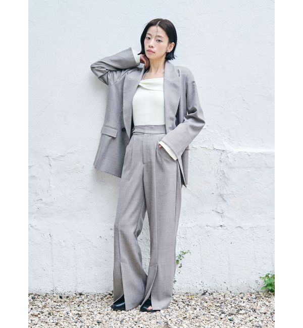 LAGUNAMOON「チュールコンビオフショルニットプルオーバー」|ニット・セーター|