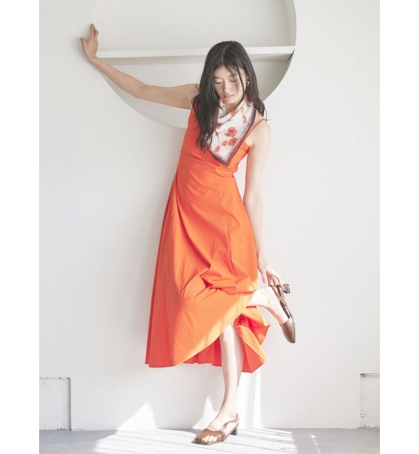 LAGUNAMOON「アシメデザインフレアワンピース」|ワンピース|オレンジ