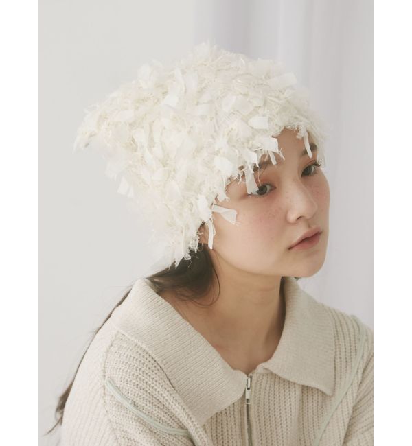 merry jenny「fuwafuwa knit hat」|ニット帽|アイボリー