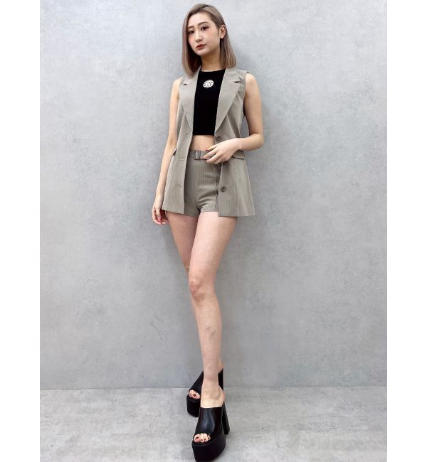 GYDA「ベルト付きハイウエストショートパンツ【SETUP着用可】」|その他|