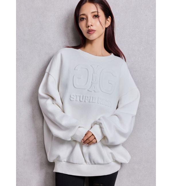 GYDA「Symmetry GYDAロゴembossトップス」|スウェット・ジャージ|オフホワイト