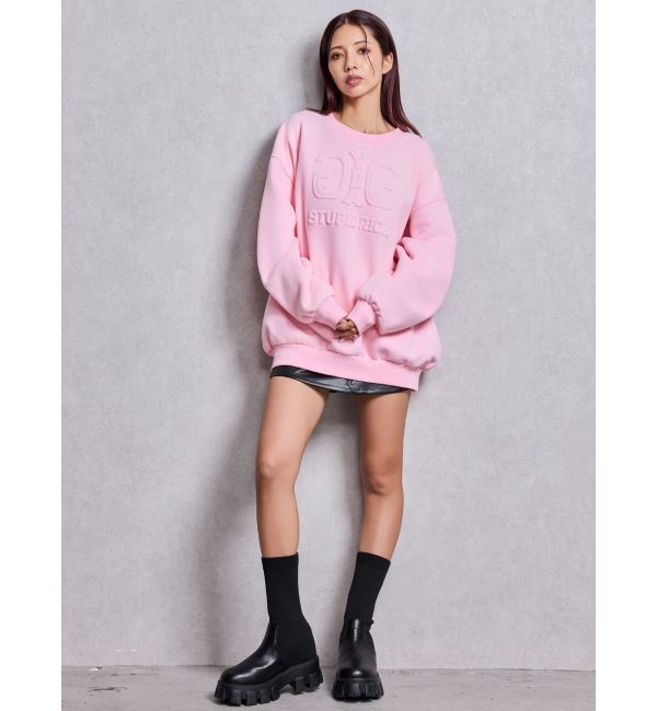 GYDA「Symmetry GYDAロゴembossトップス」|スウェット・ジャージ|