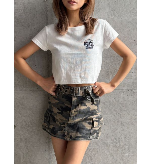 GYDA「【TINY】レッグウォーマー付きミニスカートライクショートパンツ」|スカート|