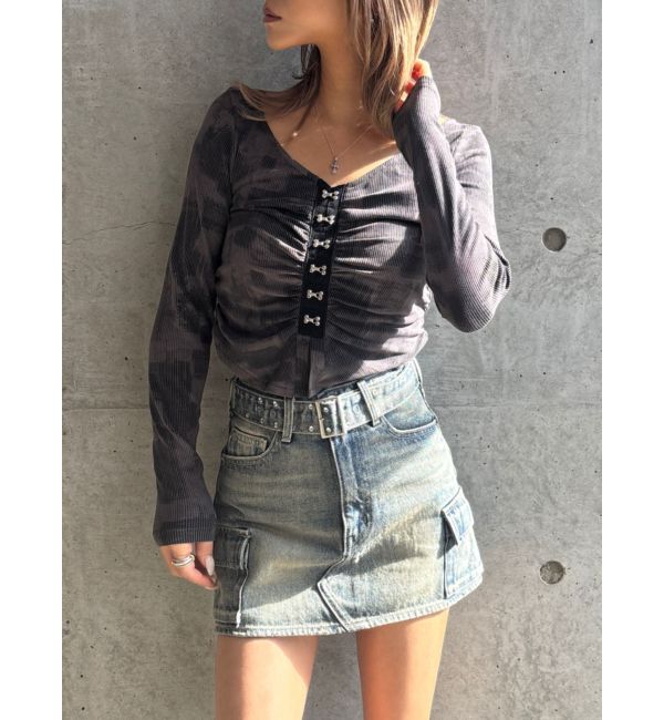 GYDA「【TINY】レッグウォーマー付きミニスカートライクショートパンツ」|スカート|