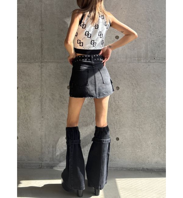 GYDA「【TINY】レッグウォーマー付きミニスカートライクショートパンツ」|スカート|