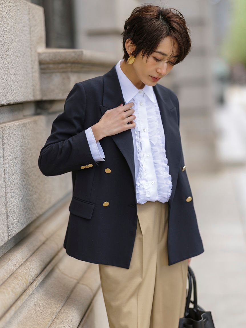 Mila Owen「金釦ダブルブレストブレザー」|テーラードジャケット|