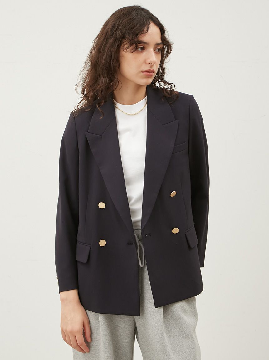 Mila Owen「金釦ダブルブレストブレザー」|テーラードジャケット|