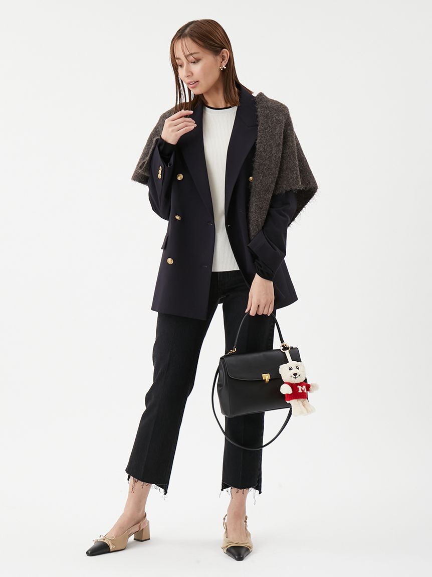 Mila Owen「金釦ダブルブレストロングブレザー」|テーラードジャケット|