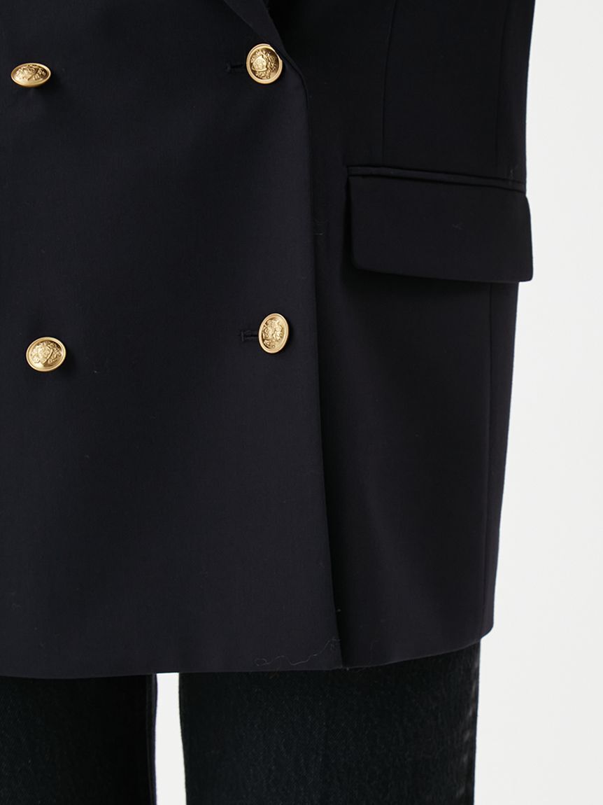 Mila Owen「金釦ダブルブレストロングブレザー」|テーラードジャケット|