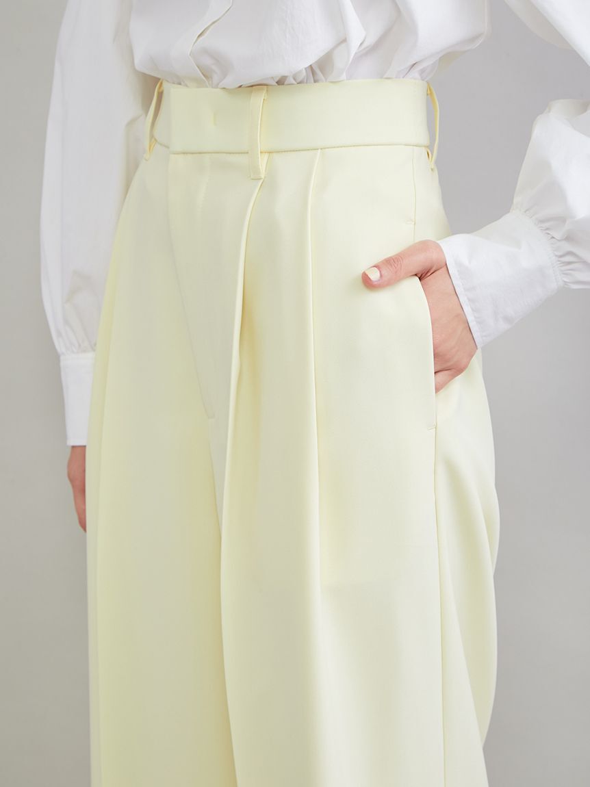 Mila Owen「【井桁弘恵さん監修】２タックワイドパンツ」|チノ|