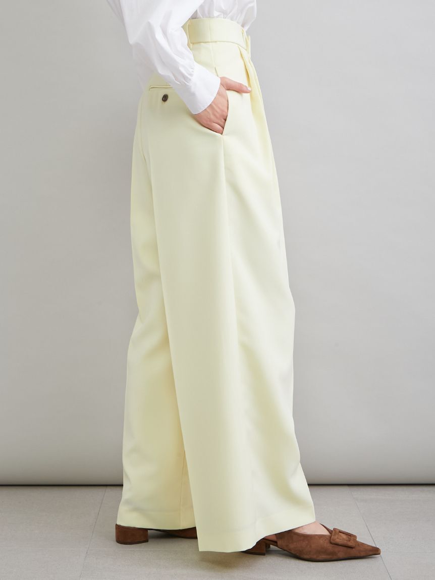 Mila Owen「【井桁弘恵さん監修】２タックワイドパンツ」|チノ|