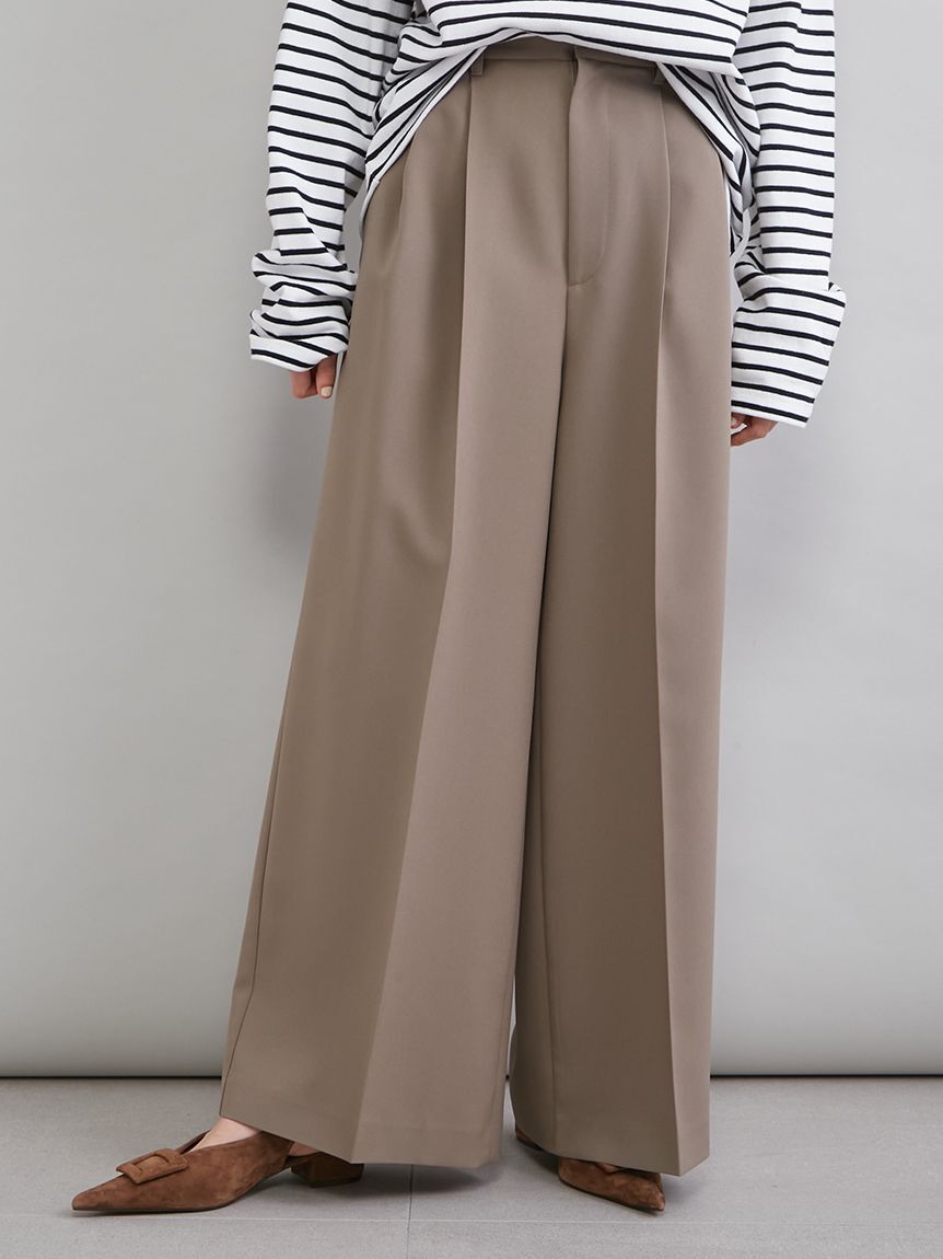 Mila Owen「【井桁弘恵さん監修】２タックワイドパンツ」|チノ|BRW