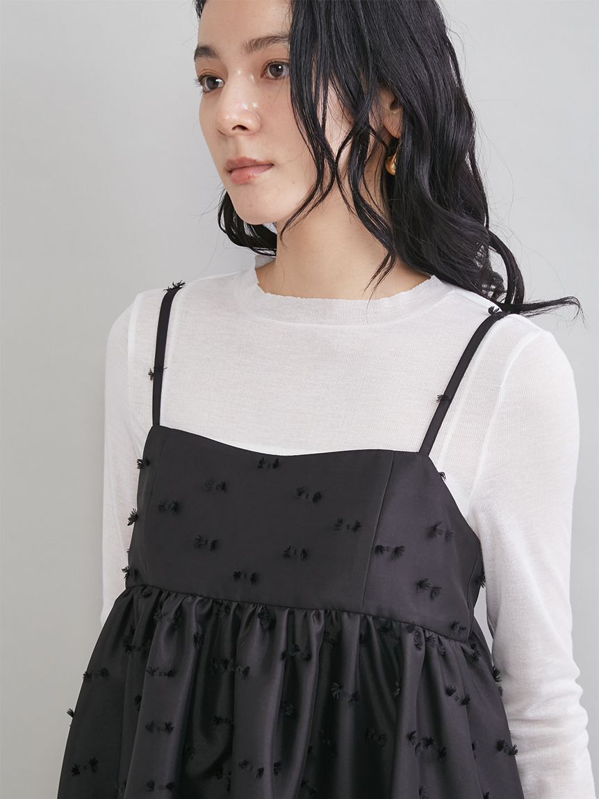 Mila Owen「ジャガードペプラムキャミトップス」|キャミソール|