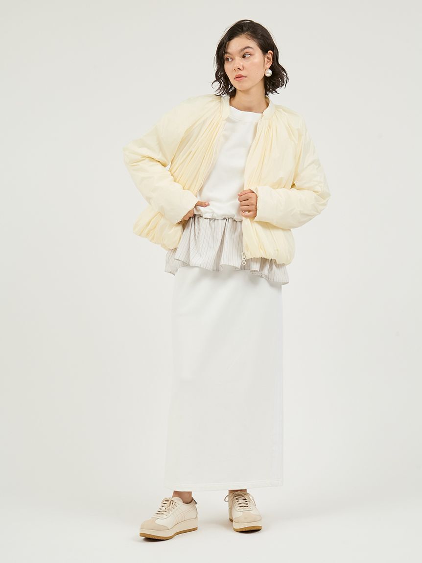 emmi atelier「布帛ドッキング裏毛セットアップ」|ワンピース|