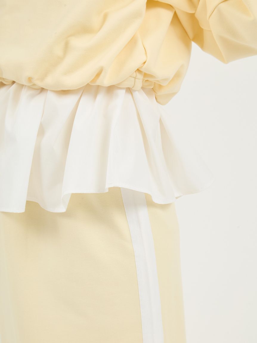 emmi atelier「布帛ドッキング裏毛セットアップ」|ワンピース|