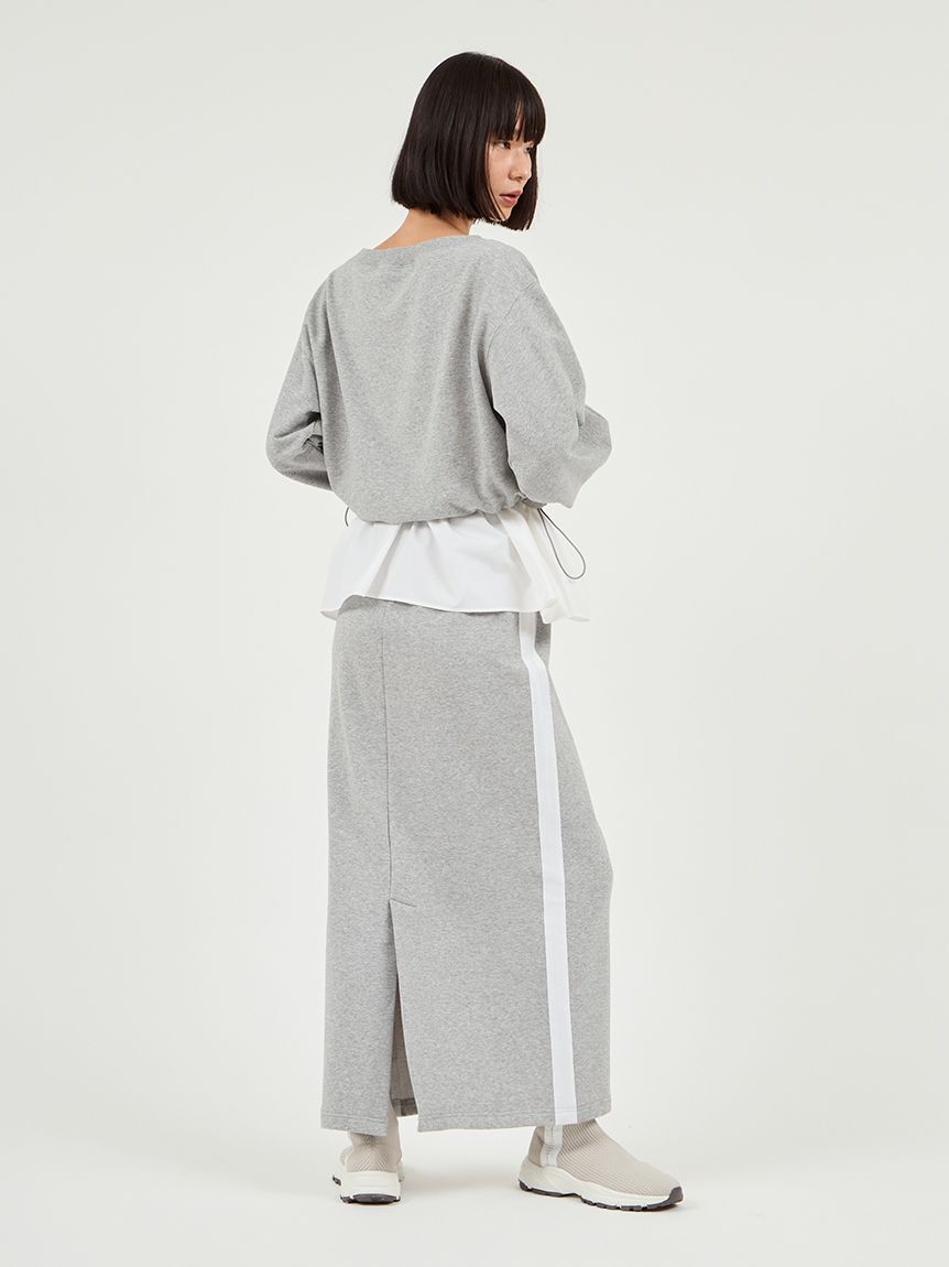 emmi atelier「布帛ドッキング裏毛セットアップ」|ワンピース|