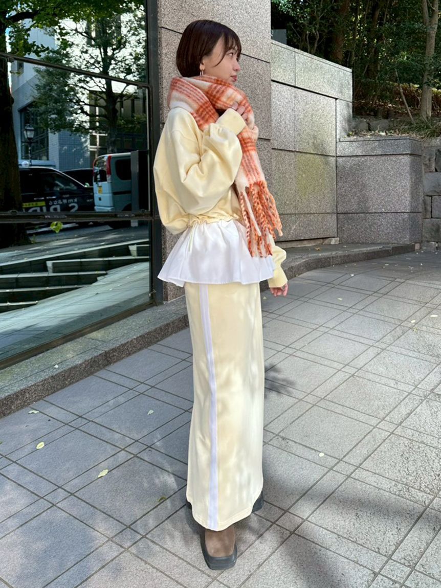 emmi atelier「布帛ドッキング裏毛セットアップ」|ワンピース|