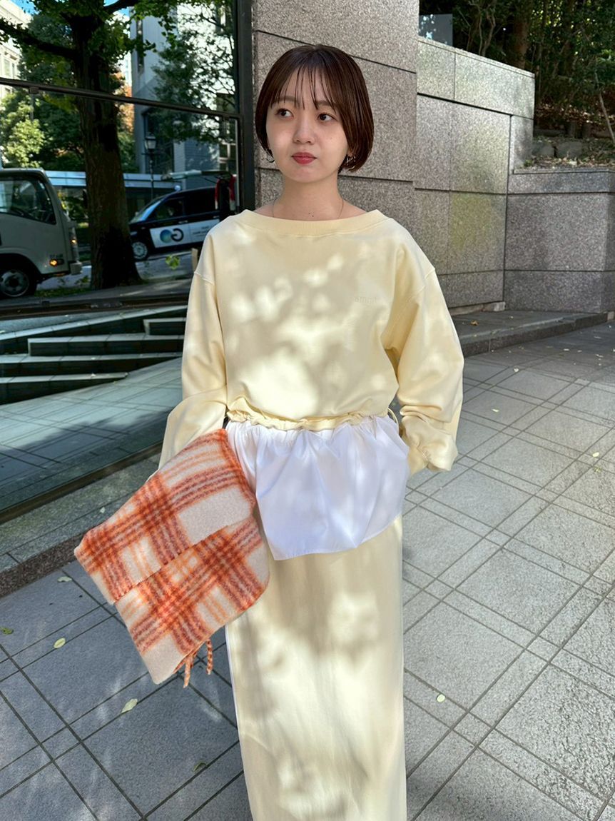 emmi atelier「布帛ドッキング裏毛セットアップ」|ワンピース|