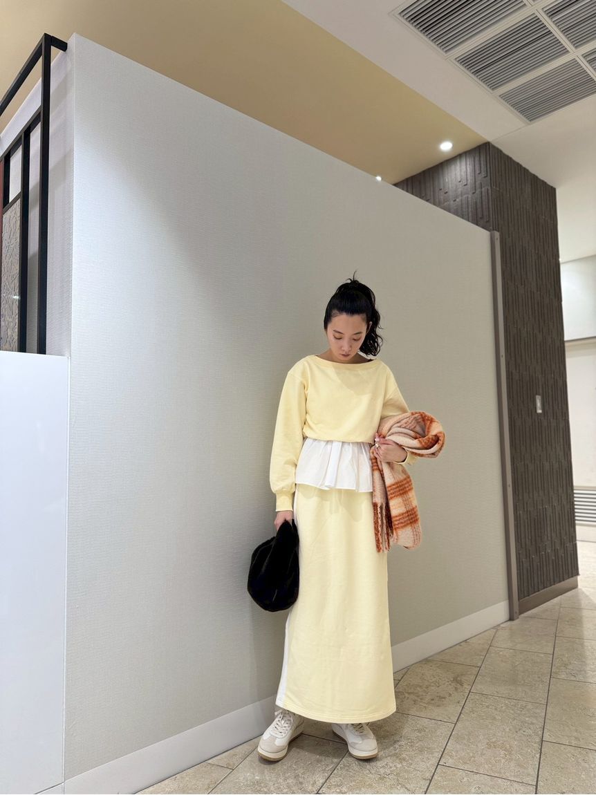 emmi atelier「布帛ドッキング裏毛セットアップ」|ワンピース|