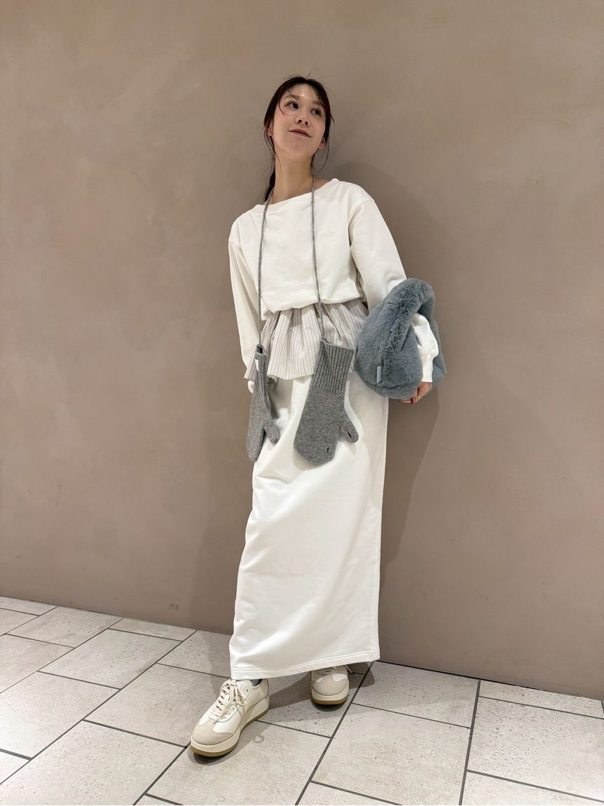 emmi atelier「布帛ドッキング裏毛セットアップ」|ワンピース|