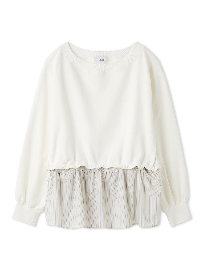 emmi atelier「布帛ドッキング裏毛セットアップ」|ワンピース|