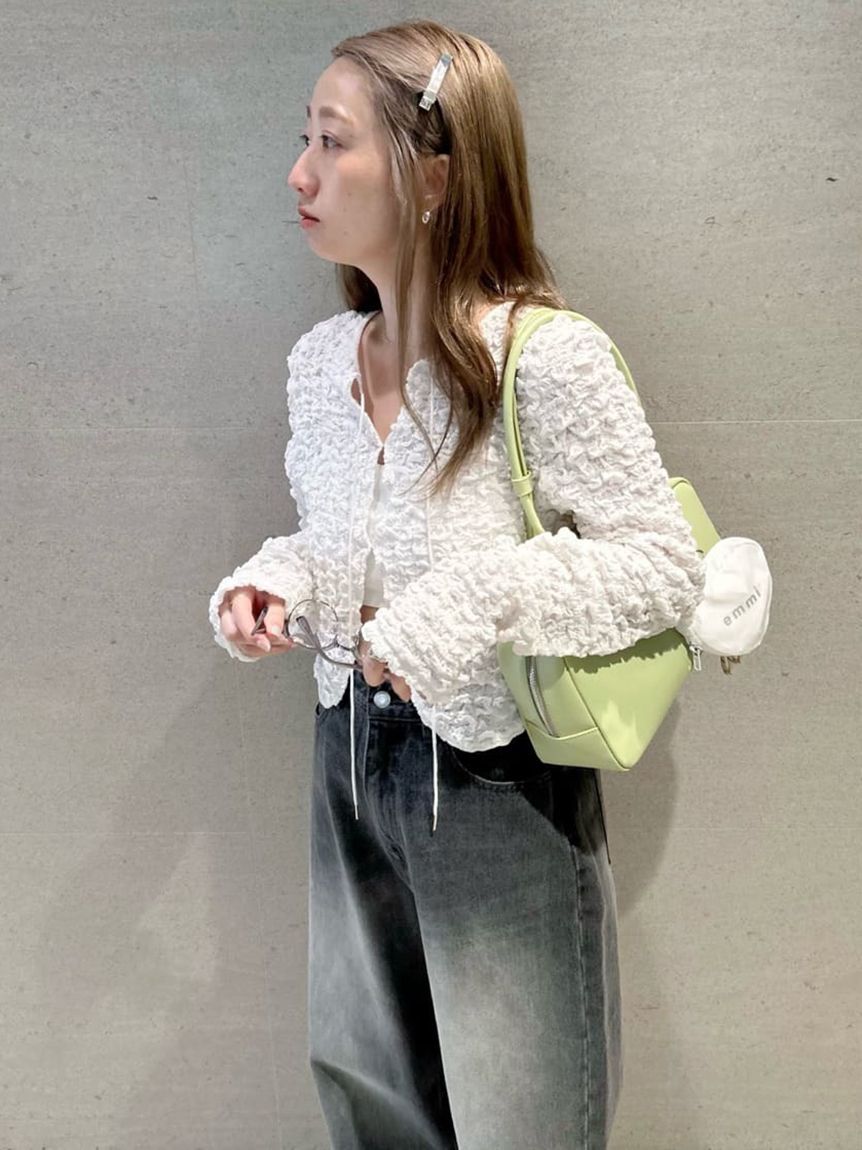 emmi atelier「ウエストゴムルーズデニムパンツ」|デニム|