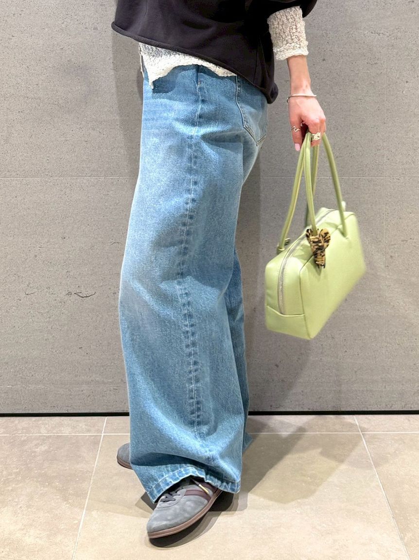 emmi atelier「ウエストゴムルーズデニムパンツ」|デニム|