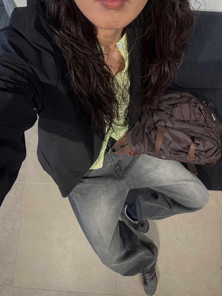 emmi atelier「ウエストゴムルーズデニムパンツ」|デニム|