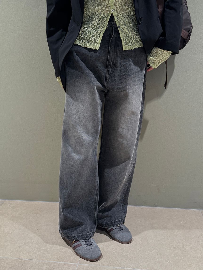 emmi atelier「ウエストゴムルーズデニムパンツ」|デニム|