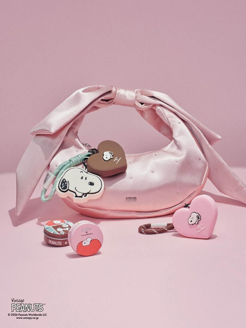 FURFUR「リボンハンドルサテンムーンバッグ」|ハンドバッグ|