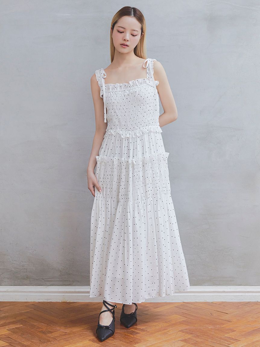 FURFUR「ボリュームシャーリングワンピース」|ワンピース|WHT