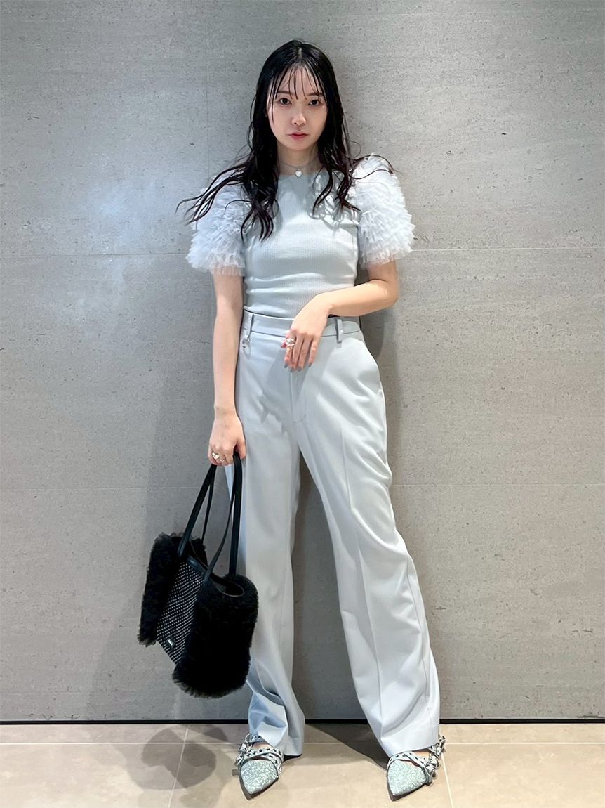 FURFUR「センタープレスフレアパンツ」|チノ|