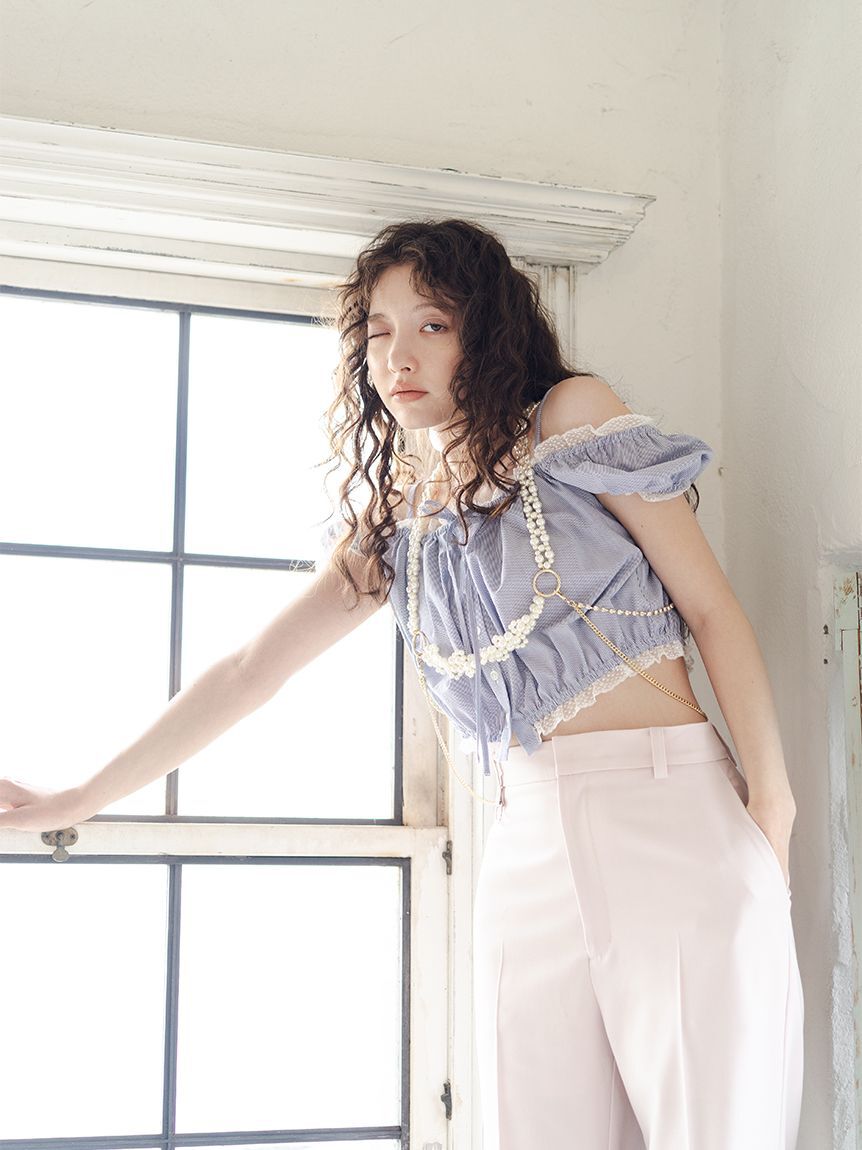 FURFUR「センタープレスフレアパンツ」|チノ|