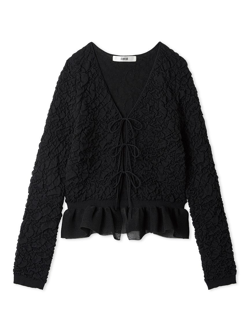 FURFUR「クリンクルシアーカーディガン」|カーディガン|BLK