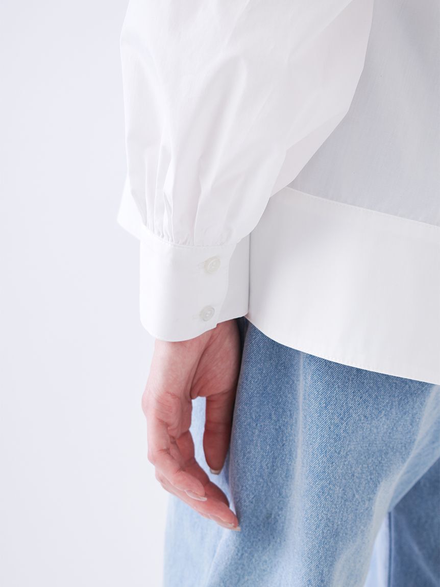 SNIDEL「デザインシャツレイヤードニットトップス」|ニット・セーター|