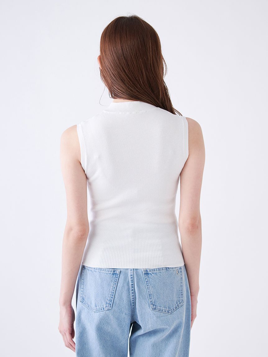 SNIDEL「デザインシャツレイヤードニットトップス」|ニット・セーター|